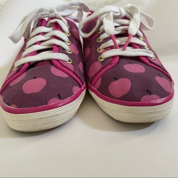 Kate Spade x Keds Sneakers Apples Print Pink Purple - Picture 9 of 13